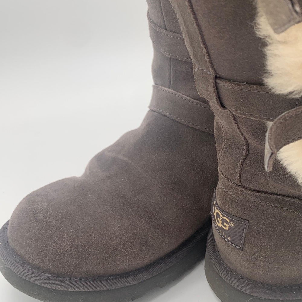 UGG Chocolate Suede Boots with Plush Lining